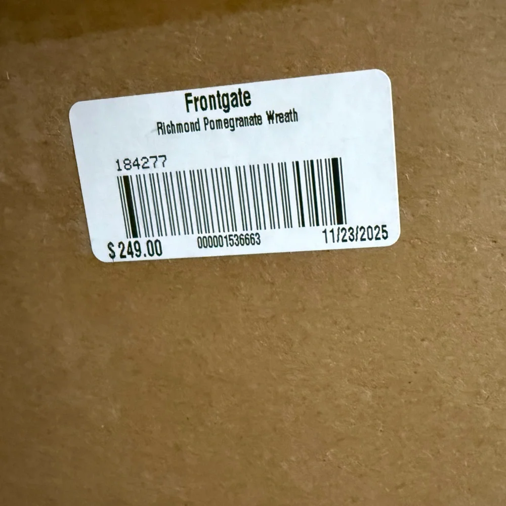 Frontgate Autumn Pomegranate Wreath - 28” - NWT